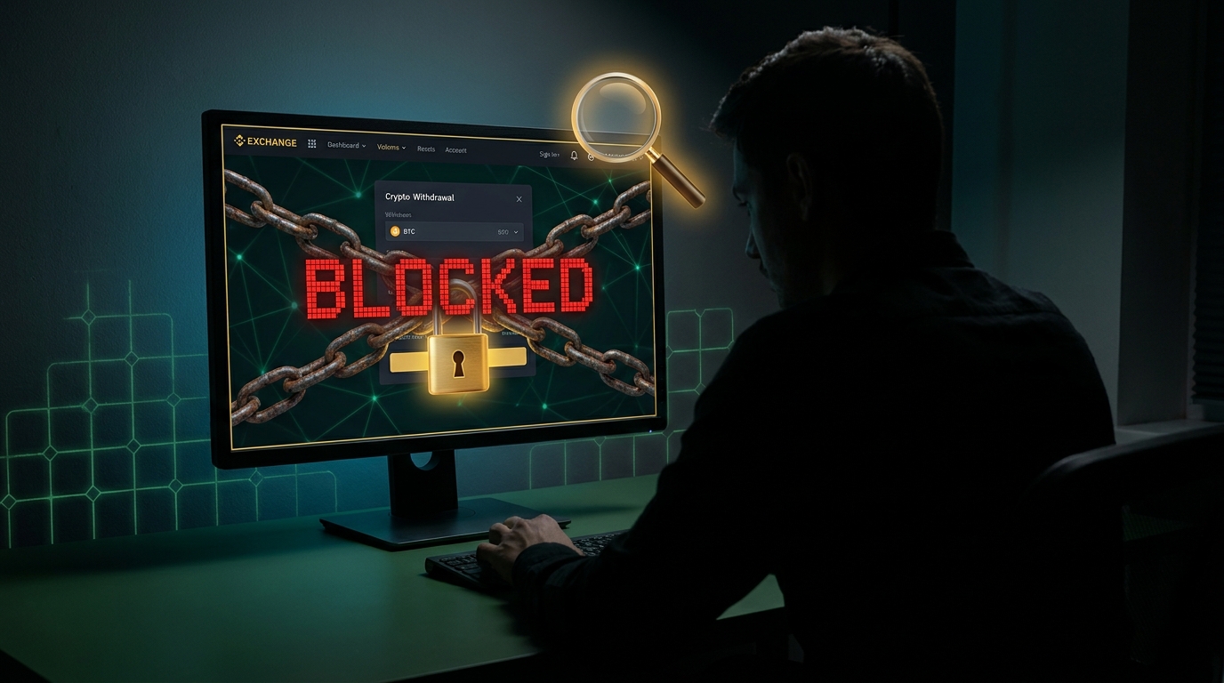 Guida al recupero: truffa di blocco del prelievo su exchange falso